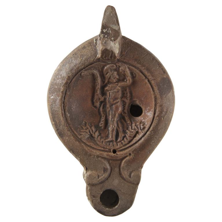 Ganymède debout coiffé d’un bonnet phrygien; une peau de bête est nouée sur ces épaules et il tient un bâton recourbé Signature indéterminée D.113 x 70 x 30 mm, 20141212 040 Ganymède debout coiffé d’un bonnet phrygien; une peau de bête est nouée sur ces épaules et il tient un bâton recourbé Signature indéterminée D.113 x 70 x 30 mm, 20141212 040